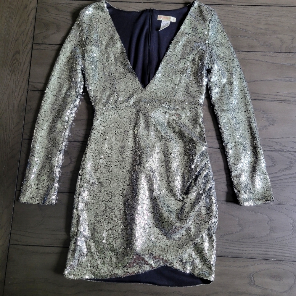 Agaci agaci sequin silver dress small Taylor swift eras